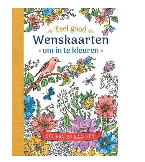 Wenskaarten om in te kleuren - Feel good