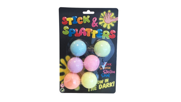 Sticky stretch glow in the dark bal 6st