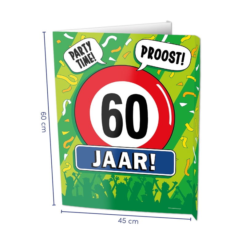 Paperdreams Window Signs - 60 Jaar 60x45cm