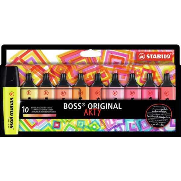 STABILO BOSS ORIGINAL etui 10 kleur warm