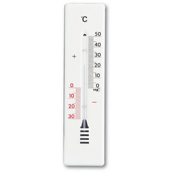 TFA Thermometer metaal wit 22cm