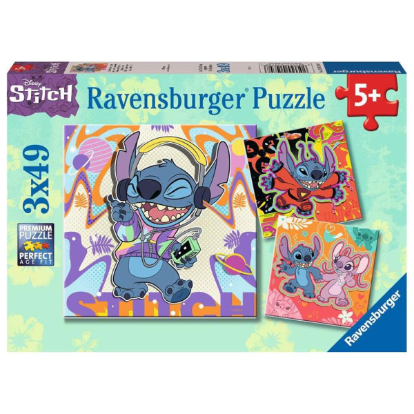 Ravensburger puzzel Stitch 3x49 stukjes