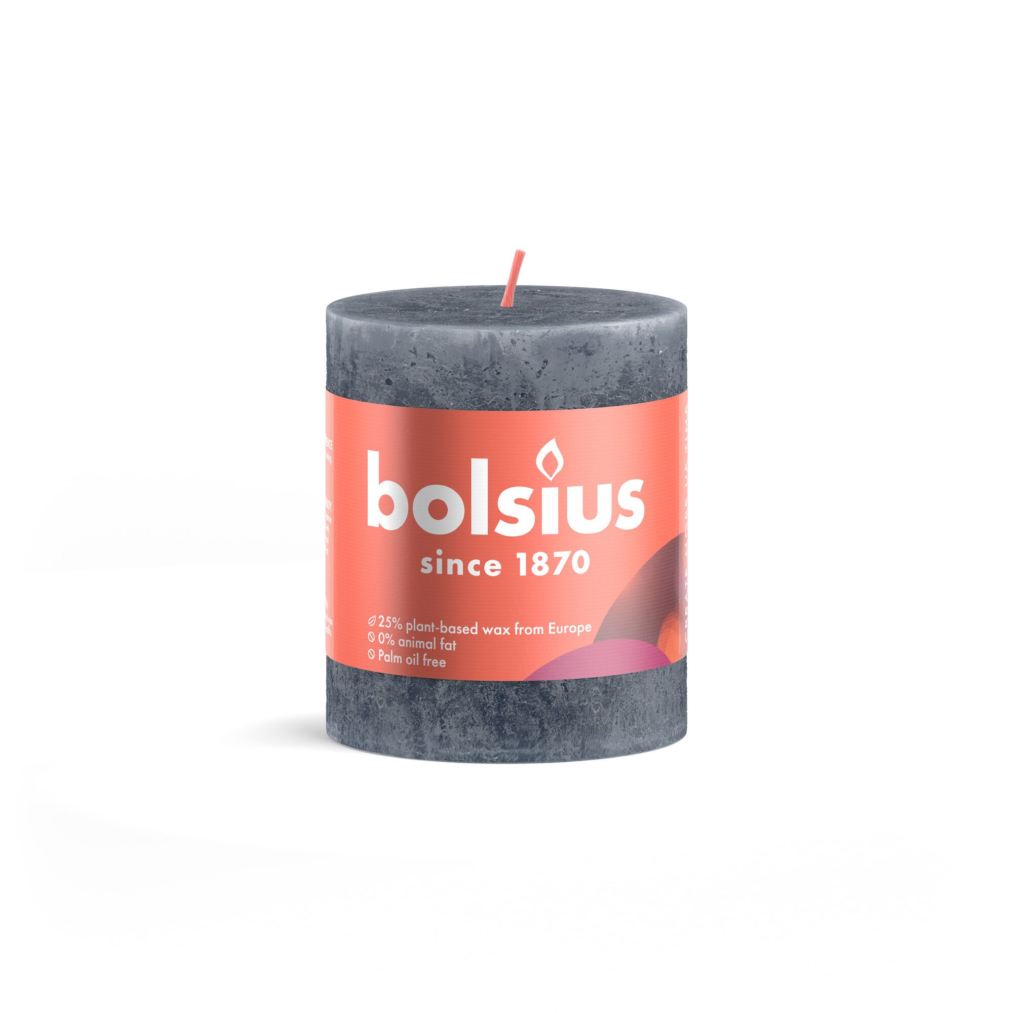 Bolsius Stompkaars Rustiek Slate Blue 8 cm-7 cm