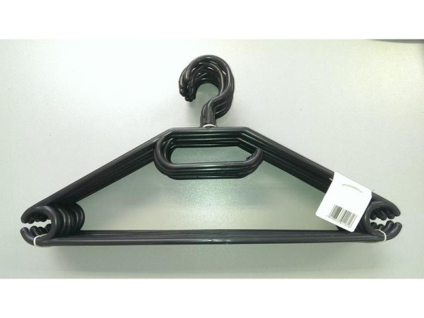 Kleerhangers plastic 41cm zwart 10st