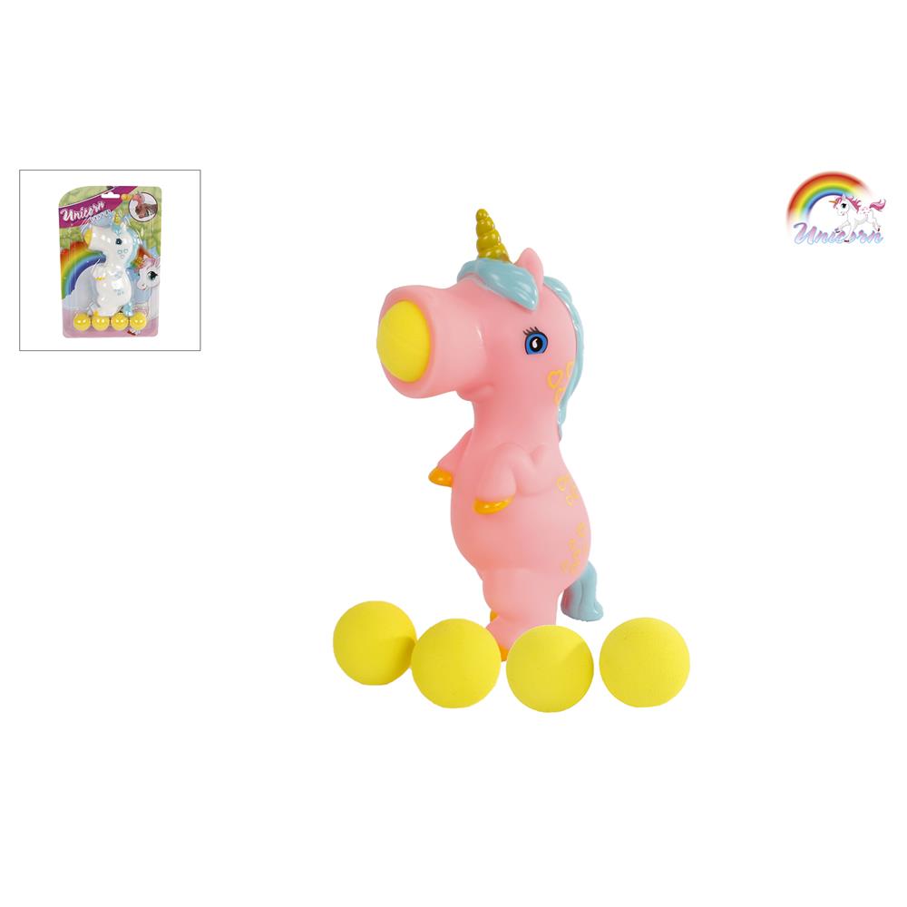 Unicorn Shooter Met 5 Balletjes 16cm