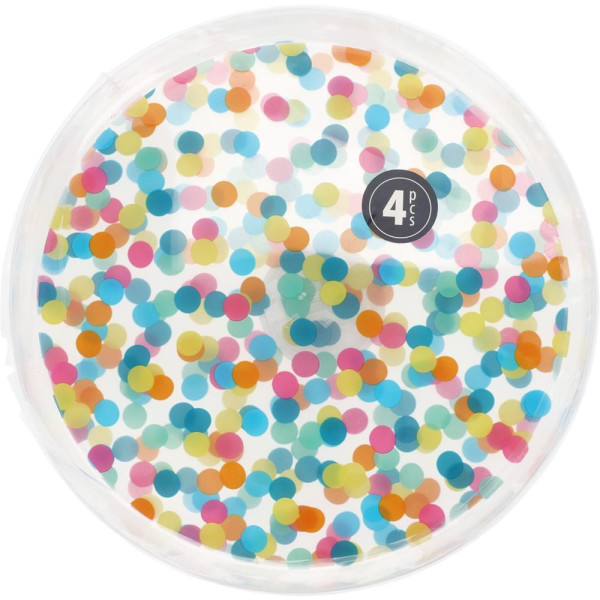 Bordenset confetti 4-delig Ø22,5cm