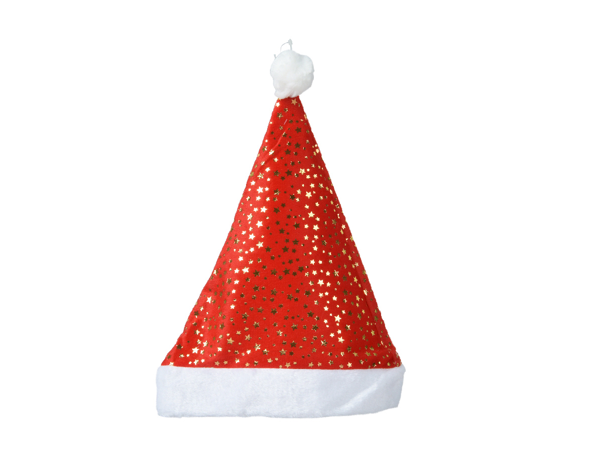 Decoris Kerstmuts Met Goud Decoratie Polyester Dia60cm