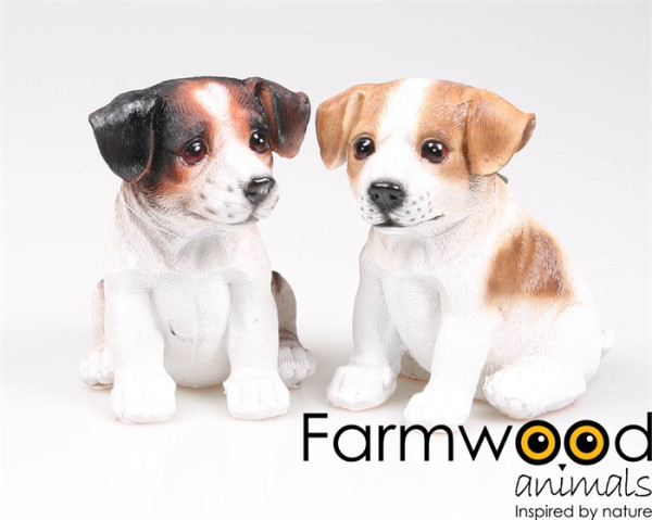 Tuinbeeld Jack Russel puppy polystone