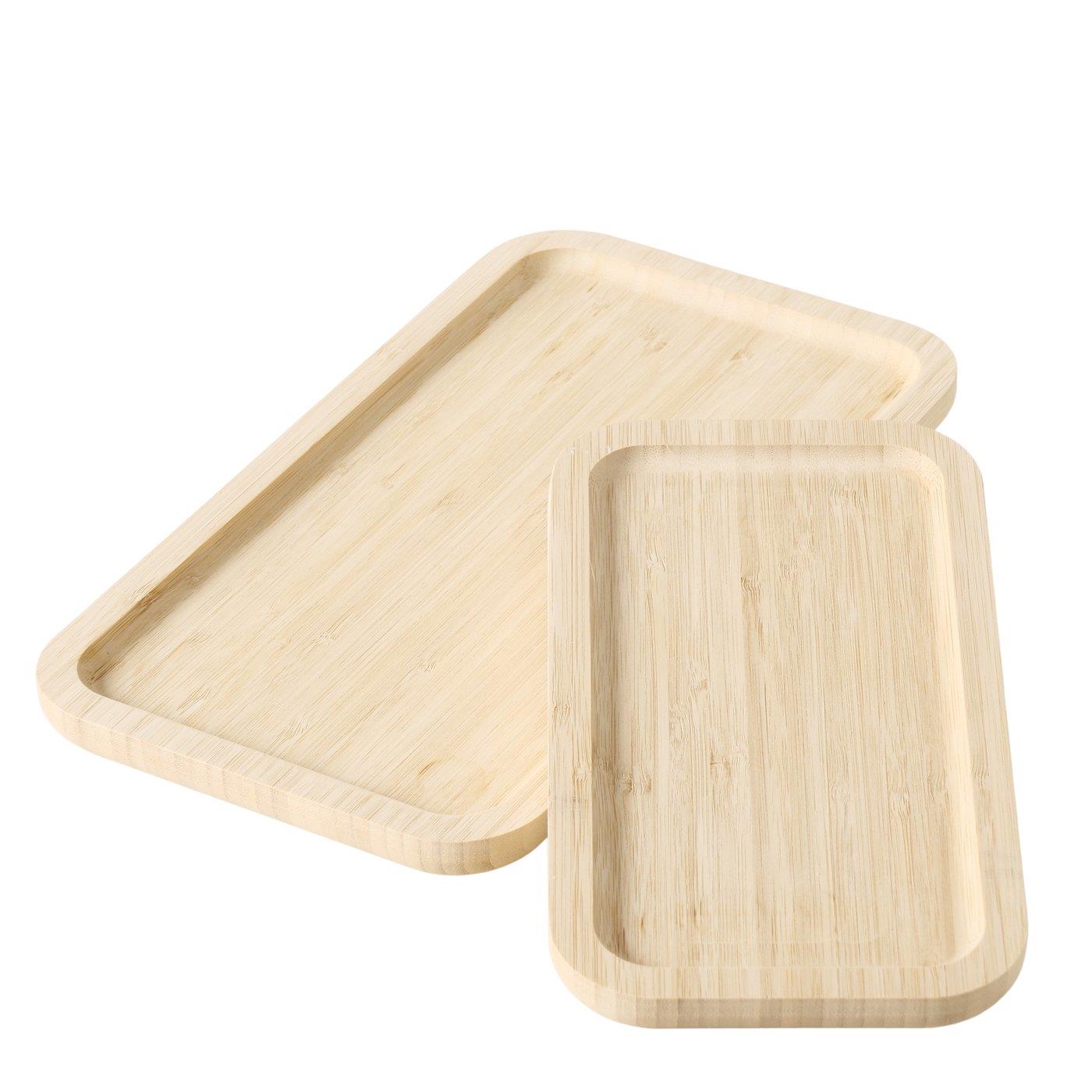 Boltze Home Dienblad Bamboe Set 2-delig 25x13cm/30x17cm