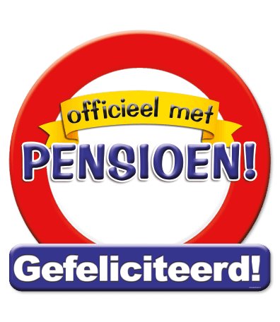 Huldeschild Verkeersbord -pensioen