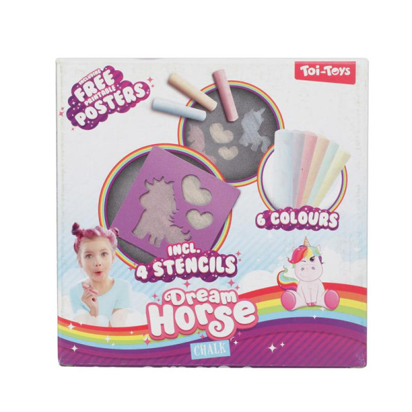 Toi Toys Unicorn stoepkrijt + sjablonen