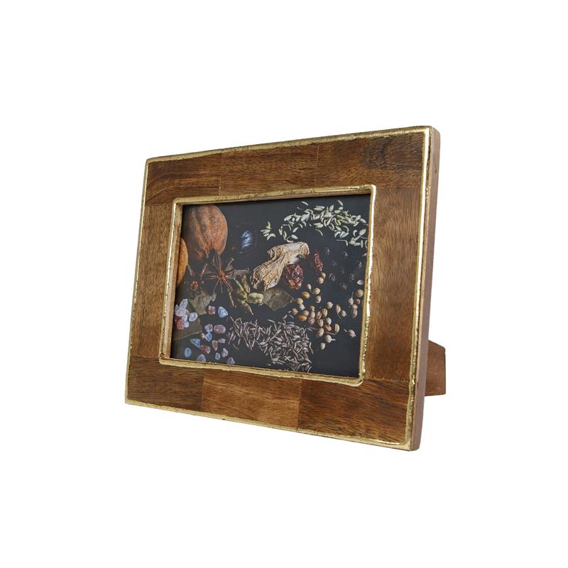 Fotolijst Jim (13x18) L Naturel-goud Hout 19x25x2cm