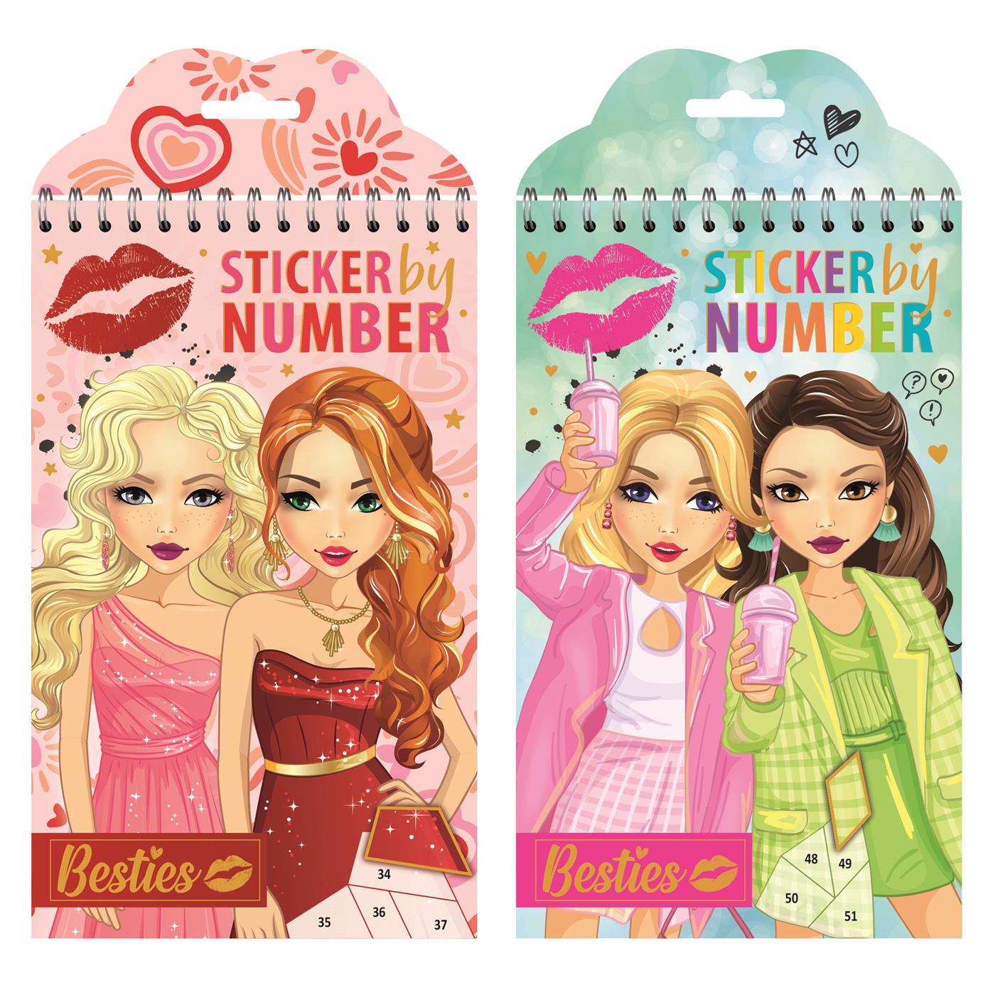 Grafix Besties Stickeren Op Nummer 12 Pagina's & 6 Stickervellen