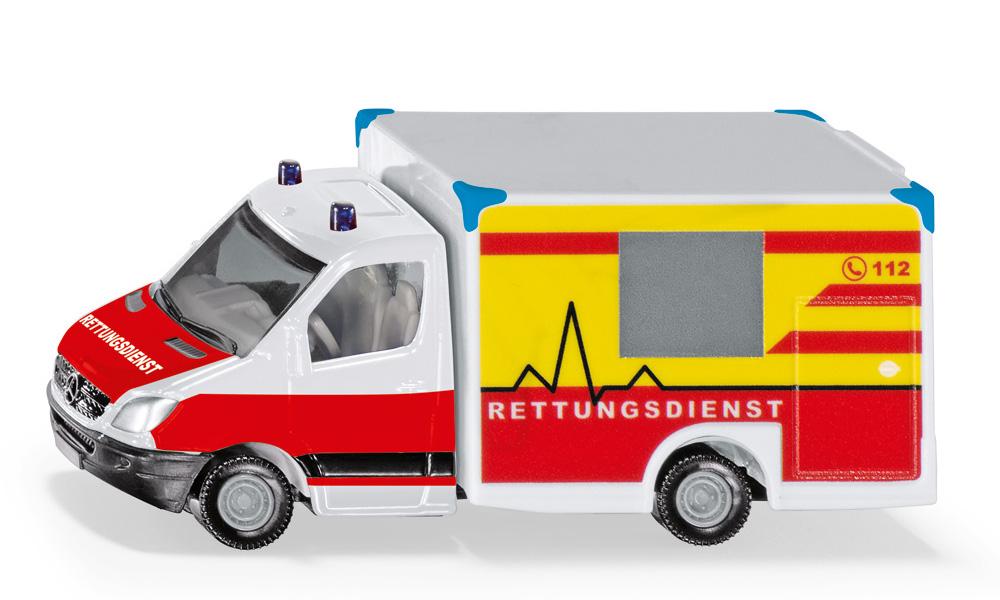 Siku 1536, Ambulance, Metaal/kunststof, Rood/geel/wit, Veelzijdig In Gebruik,