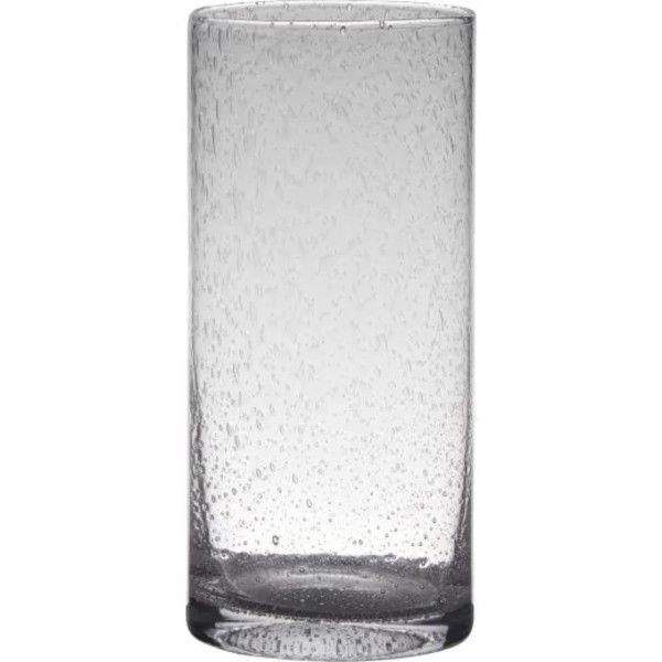 Cilindervaas Soda Bubbles glas Ø12xH26cm