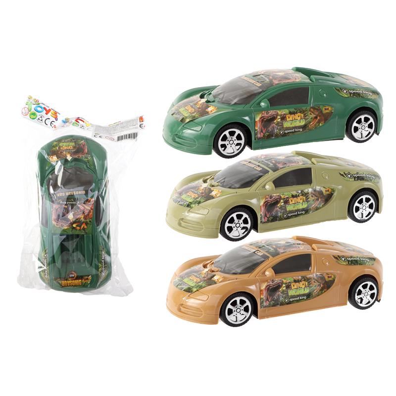 Auto Frictie Dino 19cm 3 Assorti Kleuren