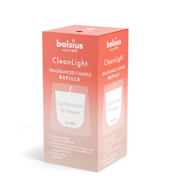 Bolsius Clean Light Geurnavulling 2 st.