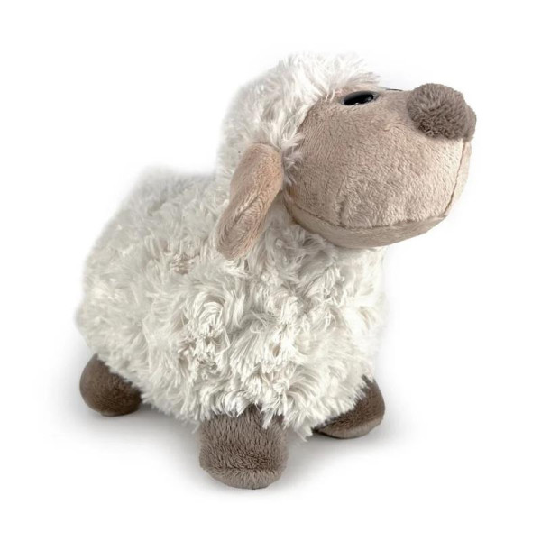 Pluche schaap 30cm met kraalogen