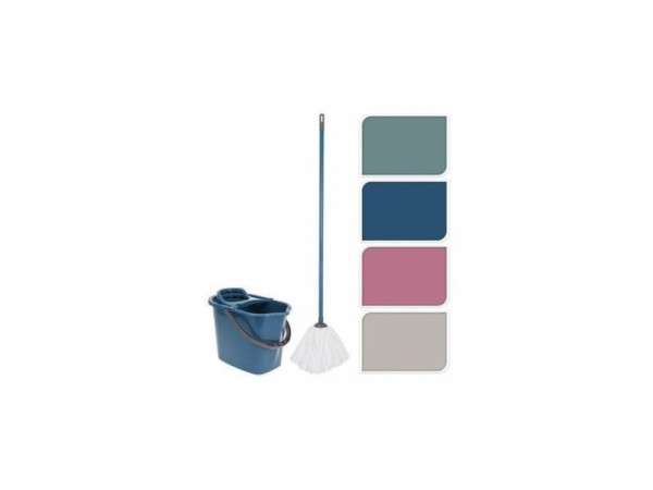 Mopset mop+steel en wringemmer 10 liter