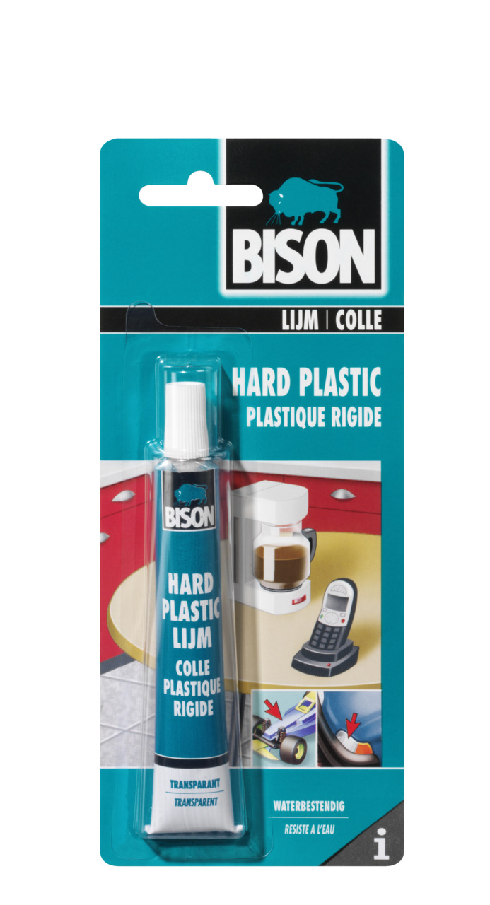 Bison Hard Plastic Lijm 25 ml tube kaart