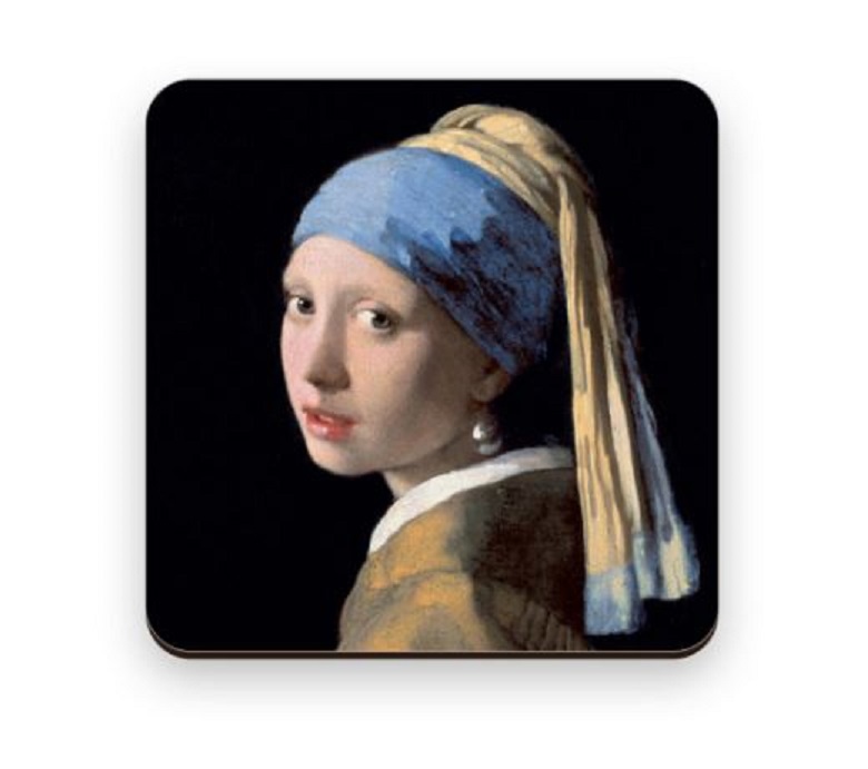 Onderzetter Vermeer Meisje Met De Parel 9,5x9,5cm