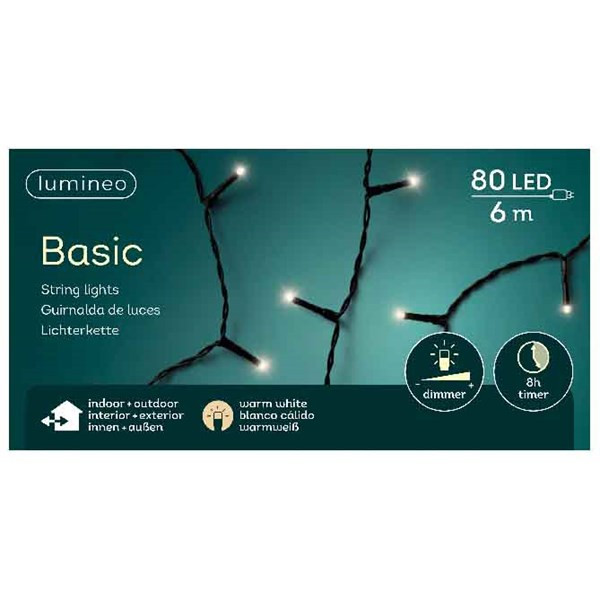 Kerstverlichting Basic LED 80L 6m