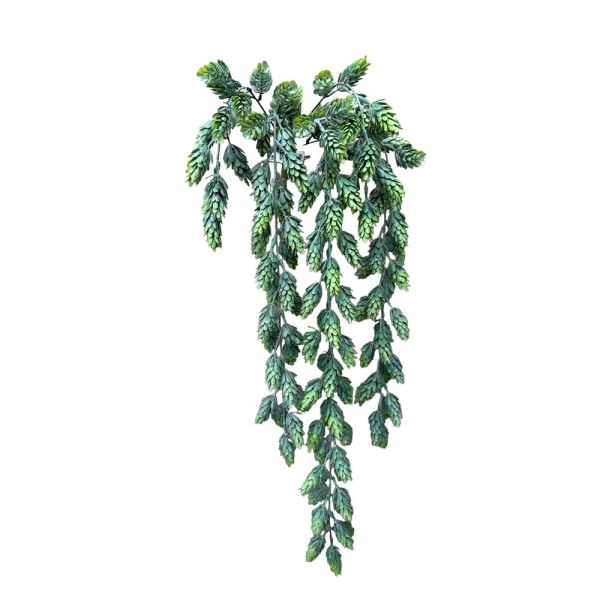 Kunst hangplant Hop spray grijs 80cm