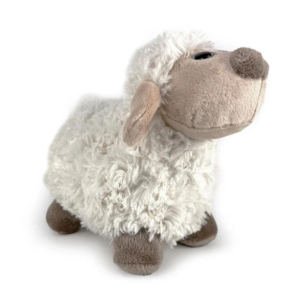 Pluche schaap 24cm met kraalogen