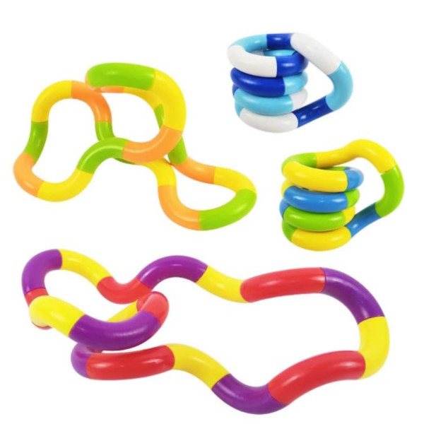 Wriggle snake tangle toy set a 6 stuks