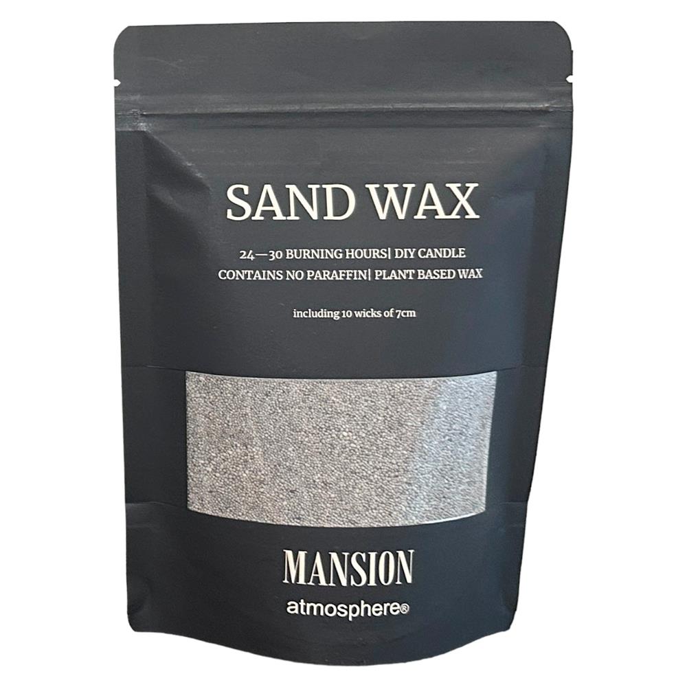 Mansion Atmosphere Sand Wax Grijs 200g Ziplock Zak 10x7cm Met Lonten