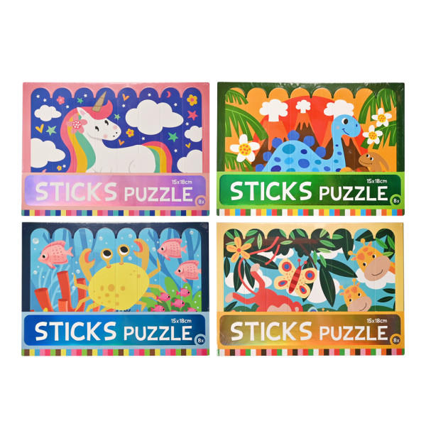 Sticks puzzle stroken puzzel 15x18cm