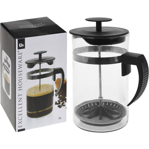 Cafetiere glas 1 liter Ø10x20cm