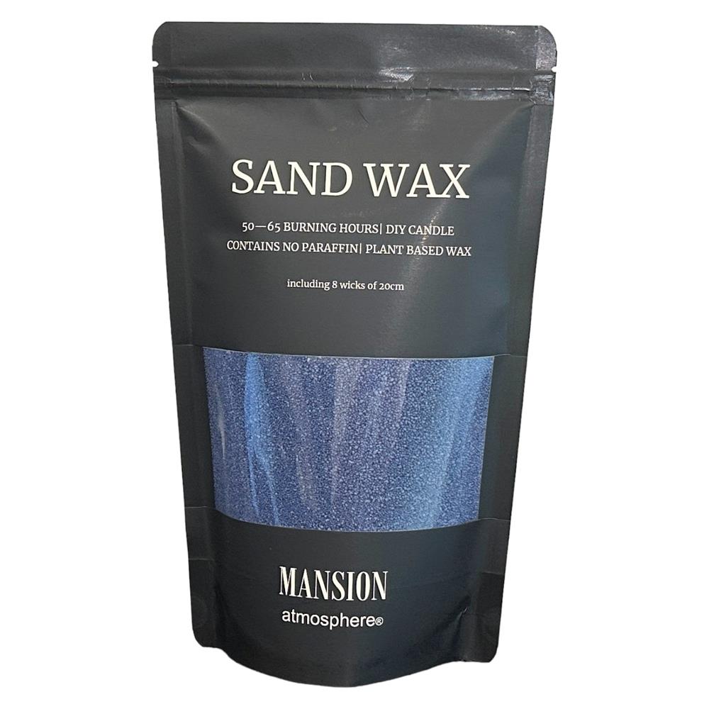 Mansion Atmosphere Sand Wax Donker Blauw 500g Ziplock Zak 8x20cm Met Lonten