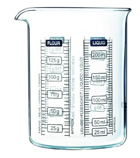 Pyrex maatbeker 250ml glas