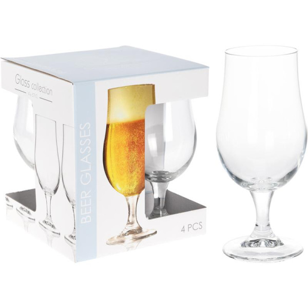 Bierglas op voet 37cl set a 4 stuks