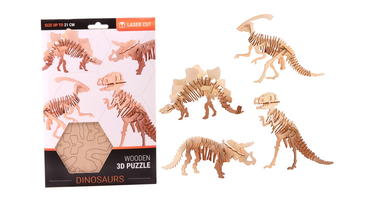 John Toy Houten 3D Dinosaurus Puzzel