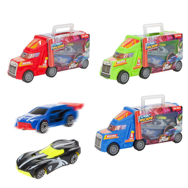 Toi Toys Vrachtwagen met 2 raceauto's