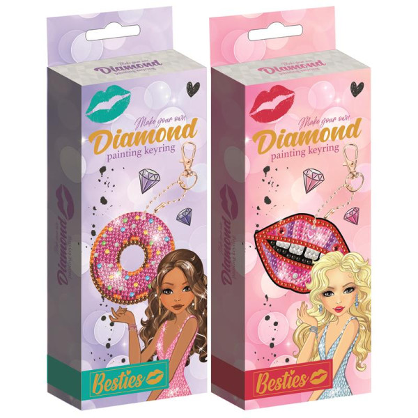 Besties Diamond painting sleutelhanger