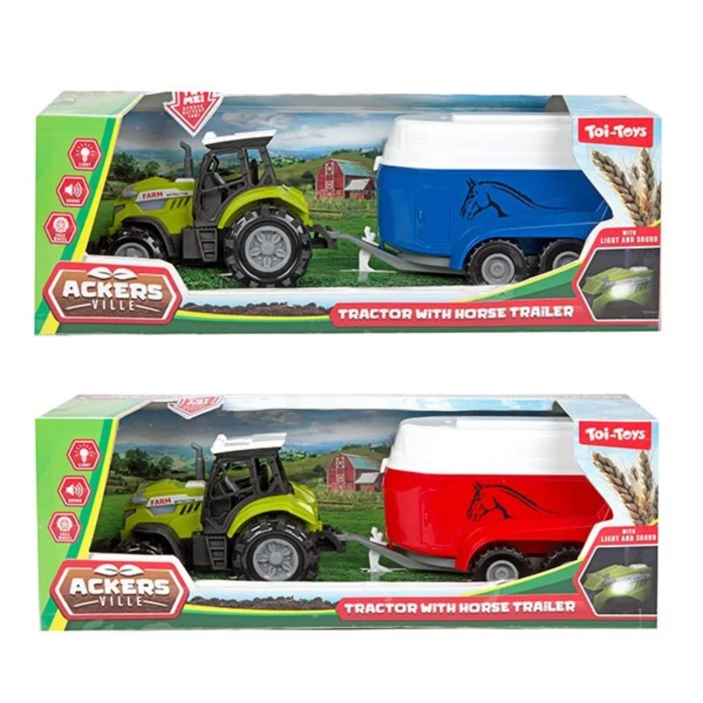 Toi Toys Ackers Ville Tractor Met Trailer 10cm