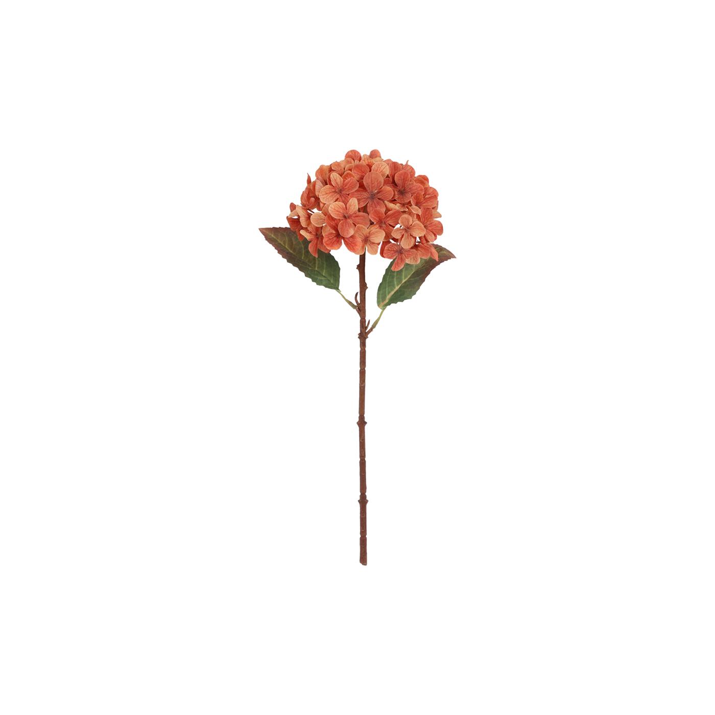 Kunstbloem Aletta Hydrangea Oranje 14x14x40cm