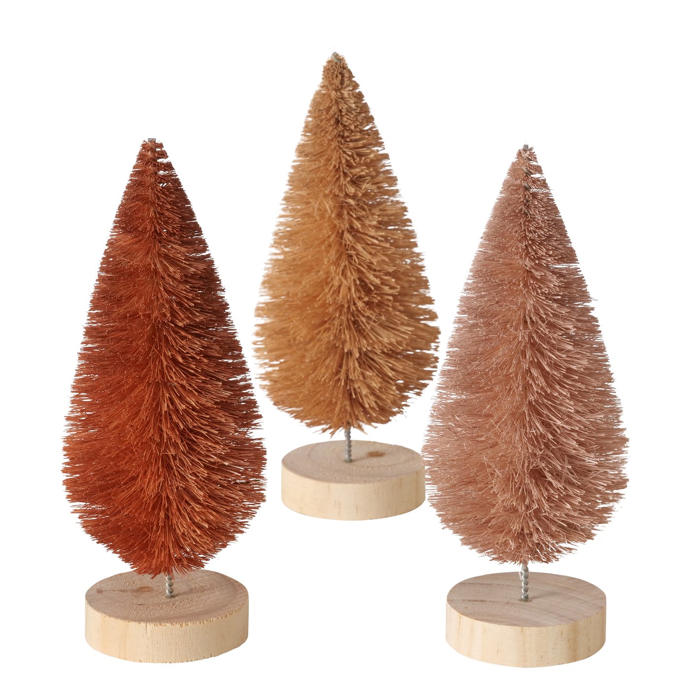 Boltze Home Decoratief Boom Bosco Sisal Dia.6x16cm Geel/rood Bruin/roze