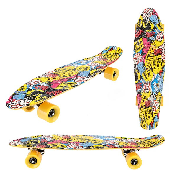 Toi Toys Skateboard Cool Print Skul Bigwheel 60cm