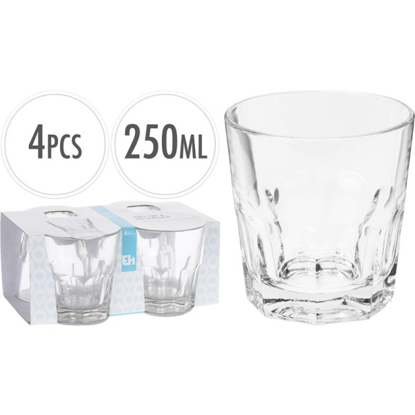 Drinkglazenset 4-delig 250ml