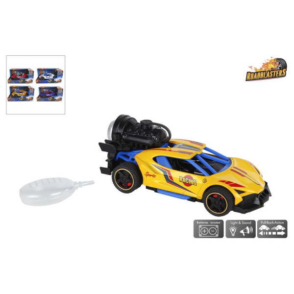 Roadblasters auto met rook en L+G 15cm