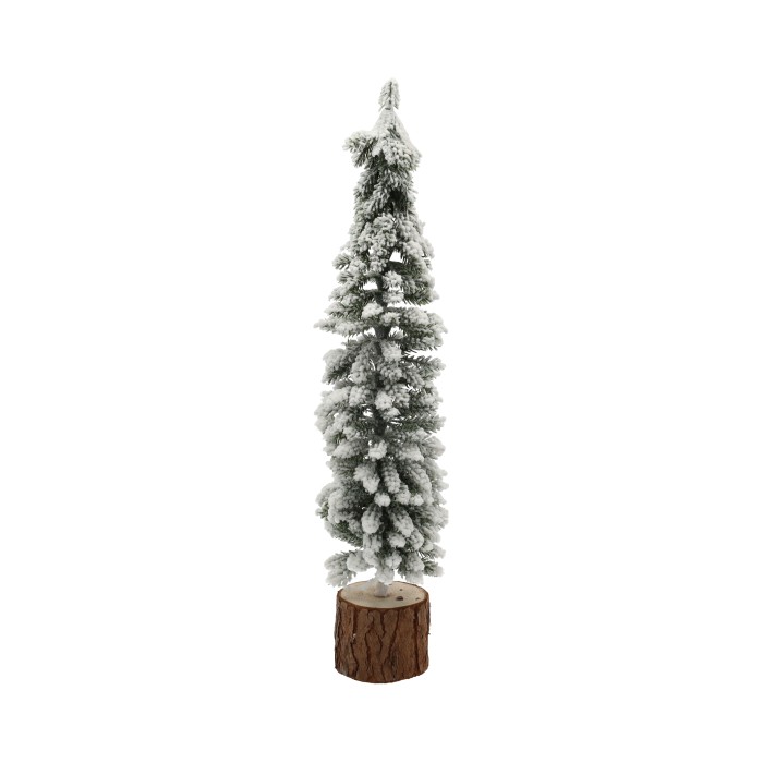 HBX Natural Living Mini everlands kunstkerstboom Pinea Snow Dia8x40cm Groen