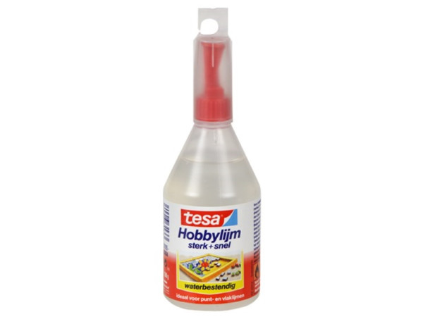 Tesa hobbylijm 180 gr transp.