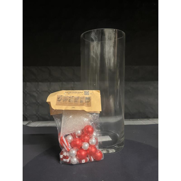 Vaas met waterparels en Candy h25cm