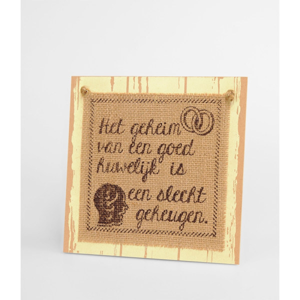 Paperdreams Wooden sign - goed huwelijk