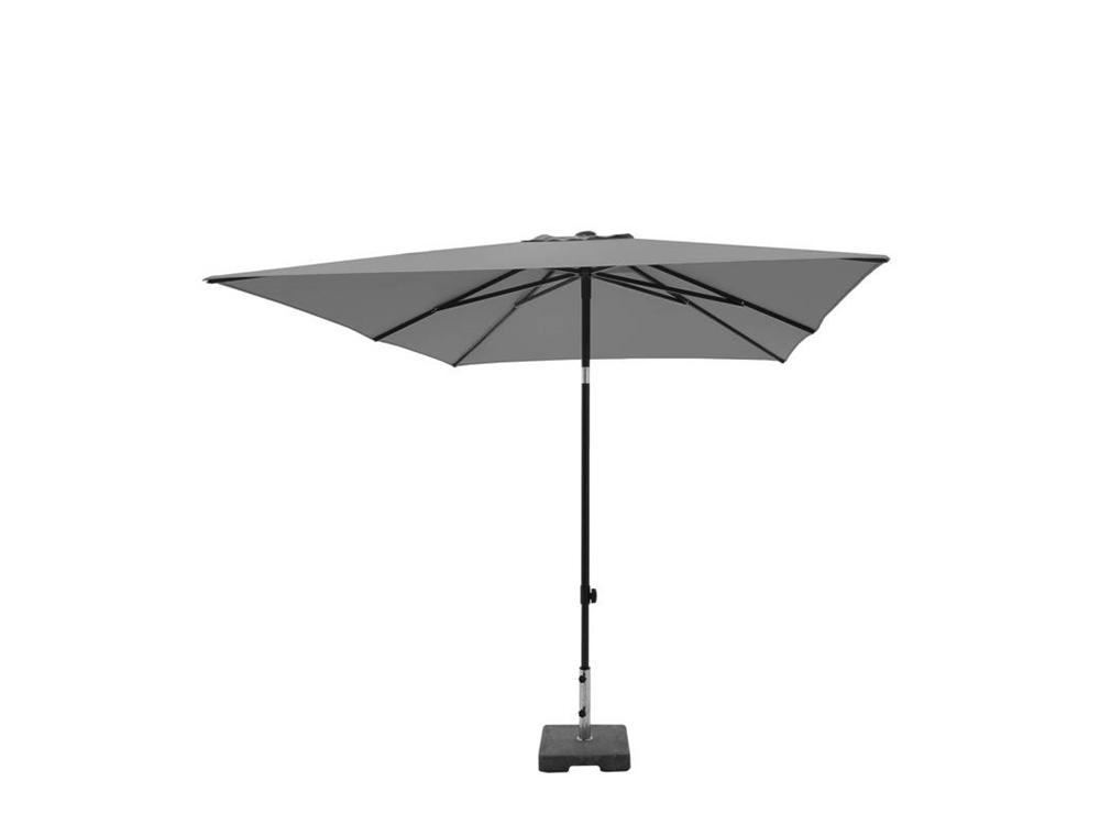 Parasol MORAIRA PUSH-UP Vierkant 230x230cm Met Tilt-functie Lichtgrijs