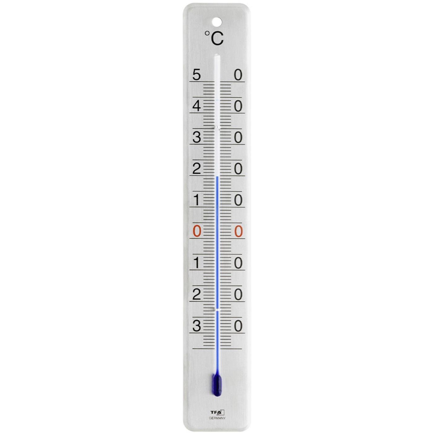 TFA Binnen/buiten Thermometer RVS 28cm